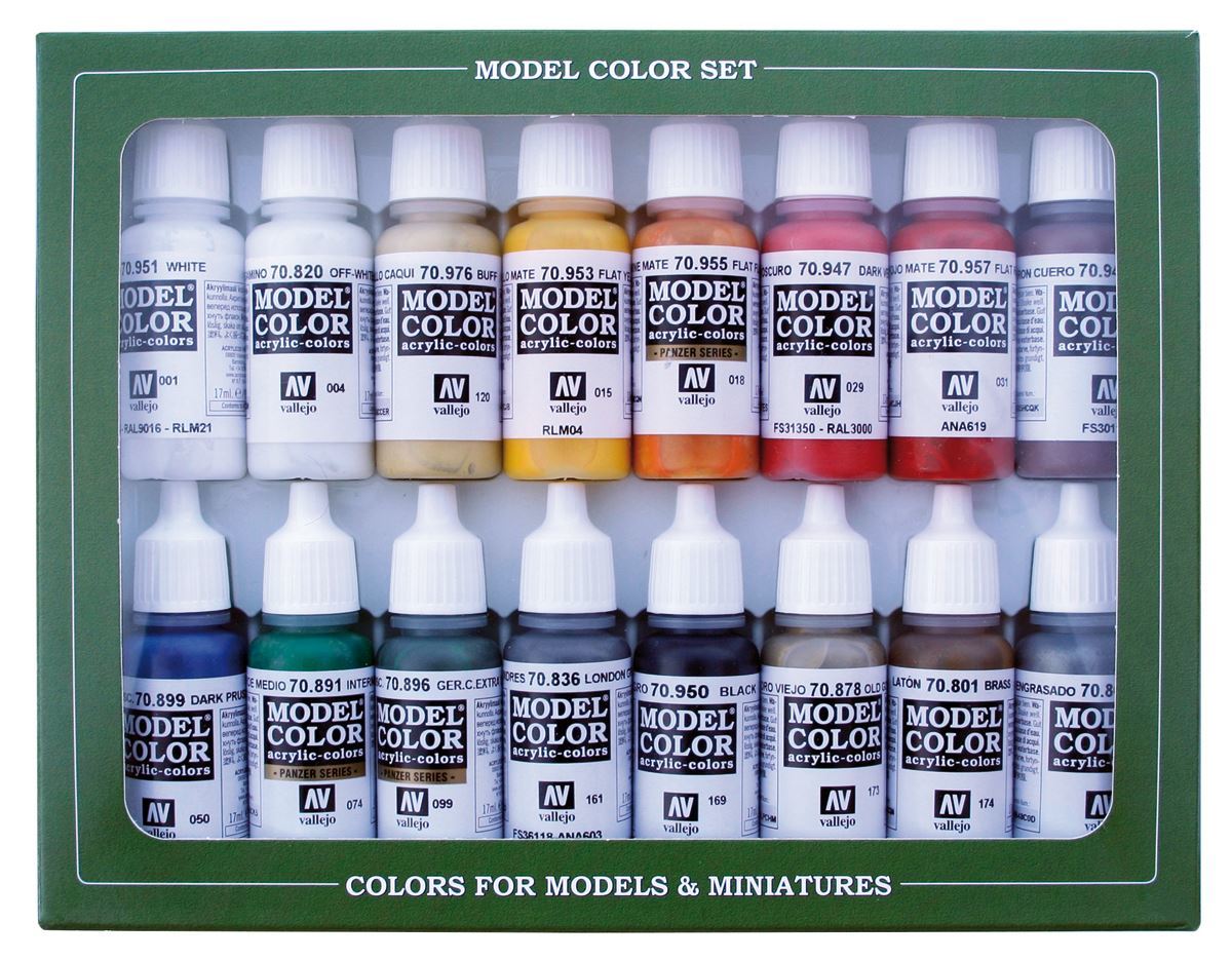 Vallejo Game Color Intro Paint Set of 16 Acrylic Colors for Models &  Miniatures