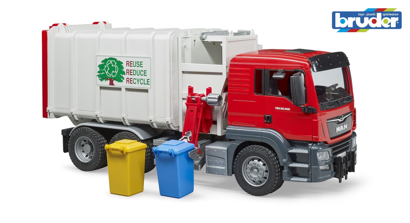 bruder garbage can set