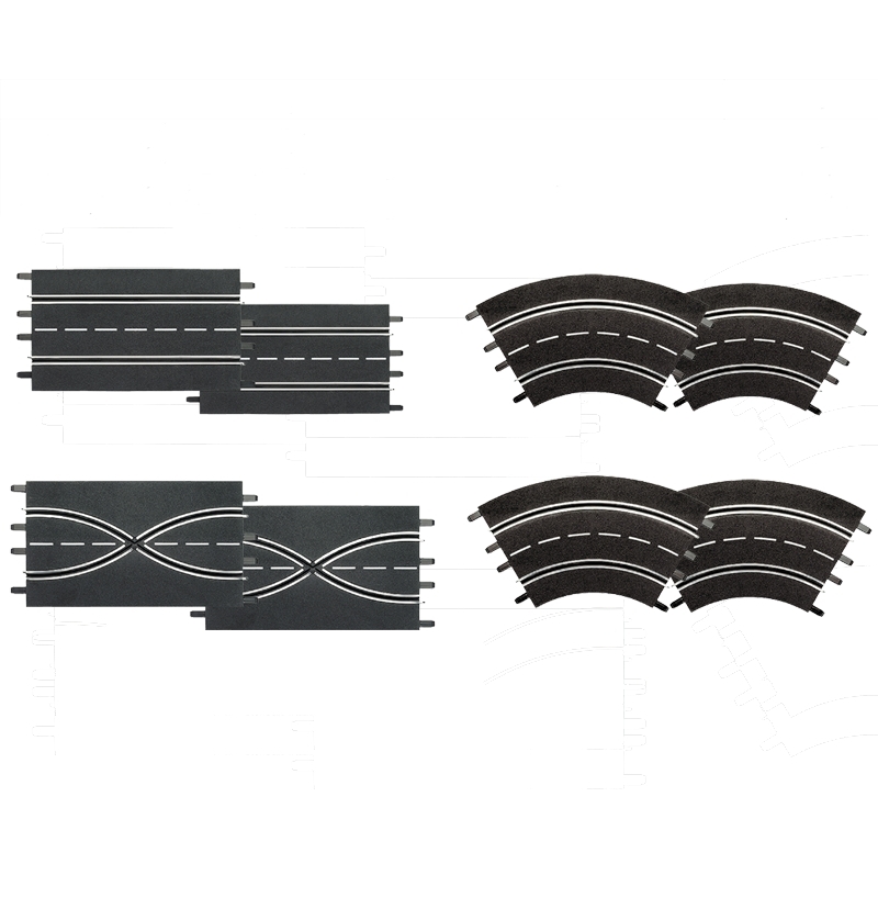 CARRERA EVOLUTION/DIGITAL EXTENSION TRACK SET (8 PCE) | Afterpay available  | Frontline Hobbies