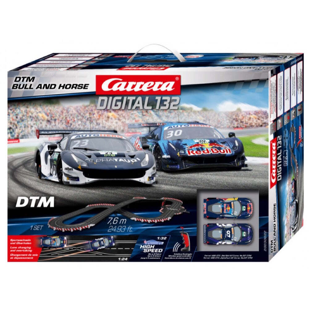 CARRERA DIGITAL 132 DTM BULL & HORSE WIRELESS SLOT CAR SET CAR-30022 | save  20%! | Frontline Hobbies