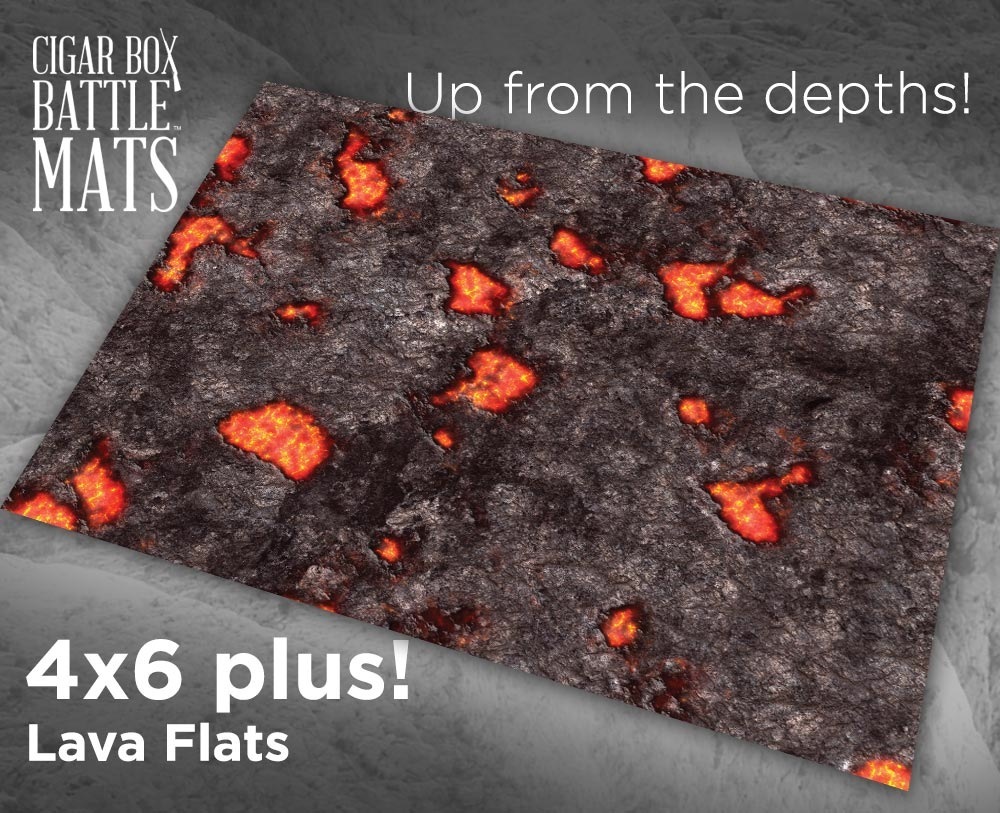 Cigar Box Lava Flats 4x6 Battle Mat