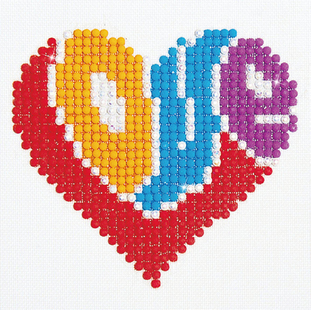 Diamond Dotz Kit, Love, 10 x 10cm