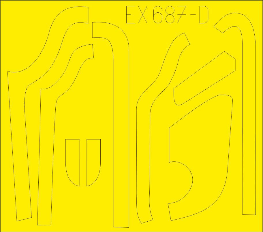 Eduard 1/48 Mask B17G Antiglare Panels DL and BO Production (HK Models) - EX687 Eduard 1/48 Mask B17G Antiglare Panels DL and BO Production (HK Models) - EX687