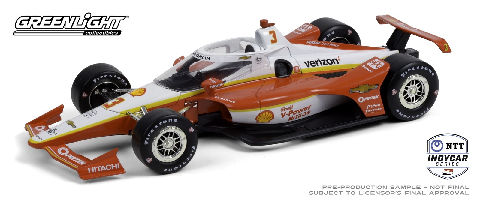 #3 Scott McLaughlin/Team Penske Greenlight 1:64 2020 NTT IndyCar Series Shell V-Power Nitro+