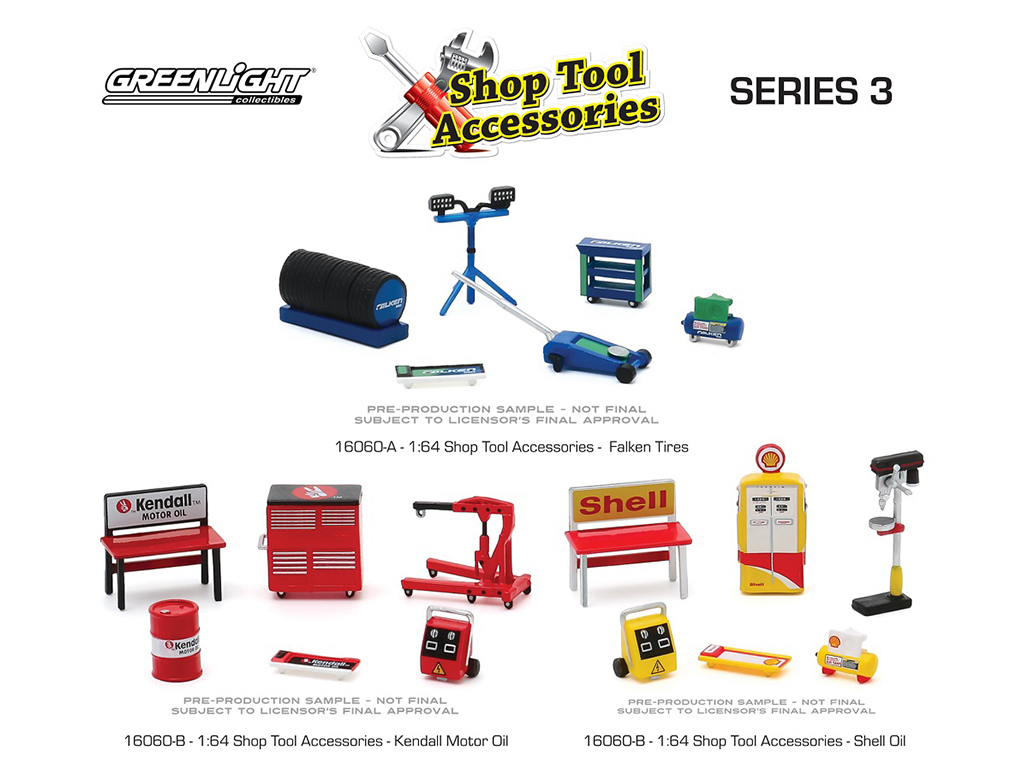 Greenlight 1/64 Auto Body Shop Shop Tool Accessories Series 3 Diecast (Sold Indvidually)