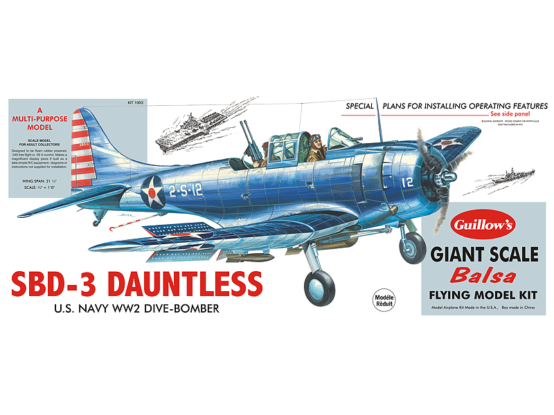 Guillow's Dauntless Balsa Plane Model Kit - Guillows