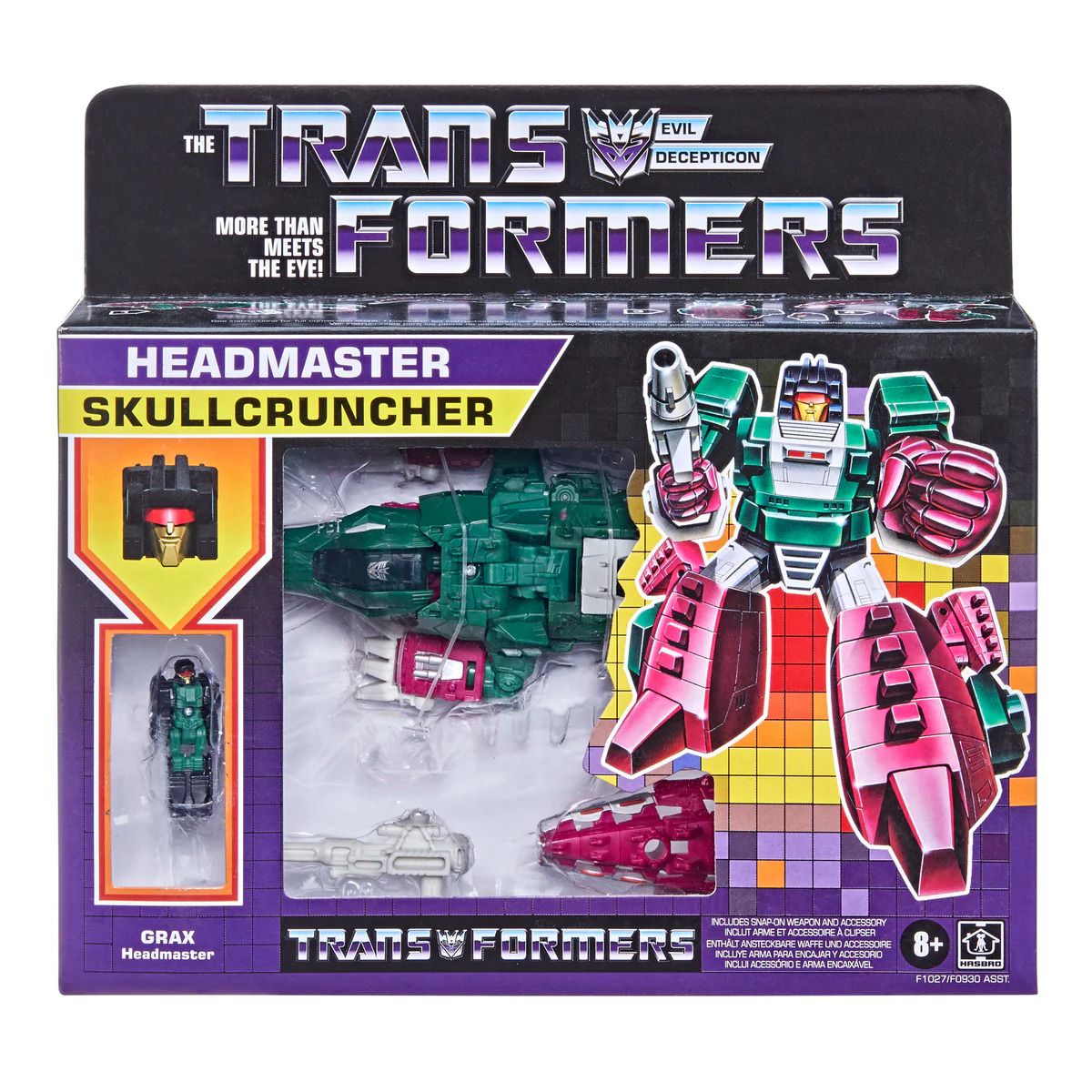 Transformers Generations Deluxe Headmasters Grax Skullcruncher Retro
