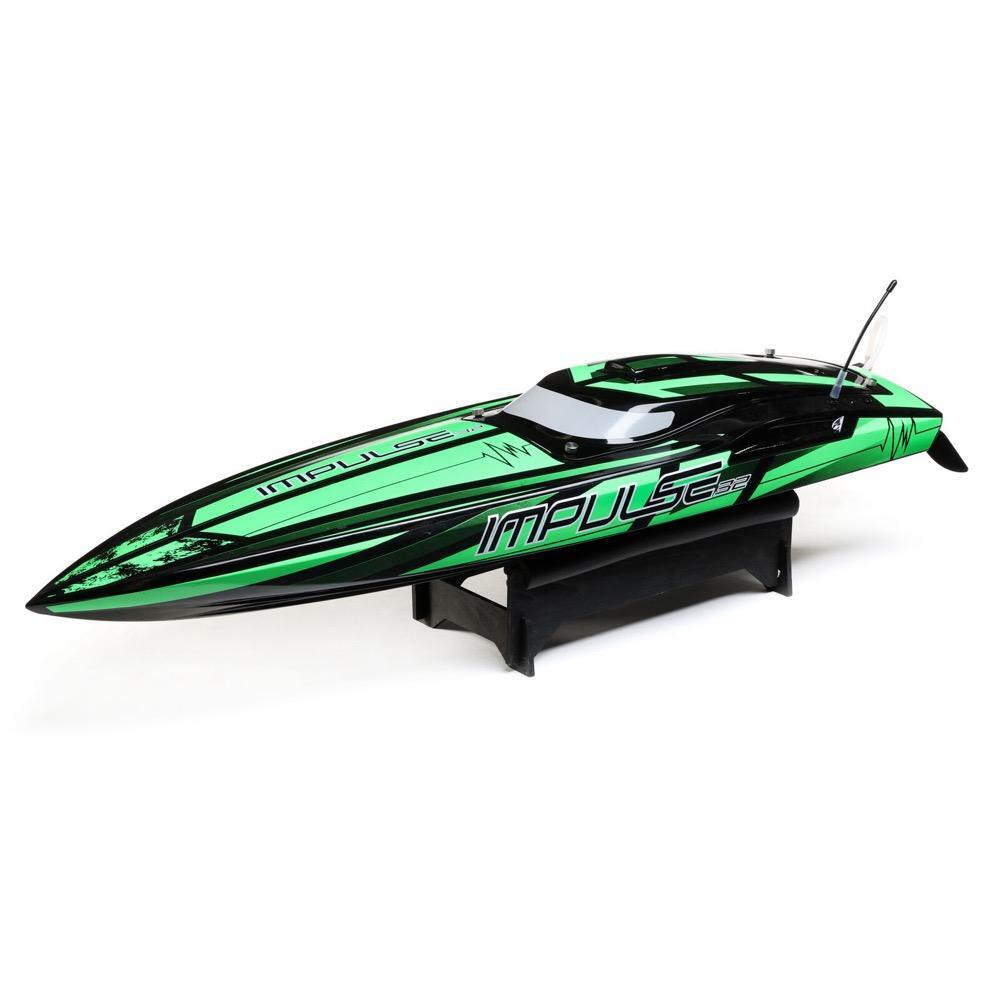 PRO BOAT IMPULSE 32 RC BOAT WITH SMART TECHNOLOGY RTR BLACK GREEN PRB08037T1 Afterpay available Frontline Hobbies