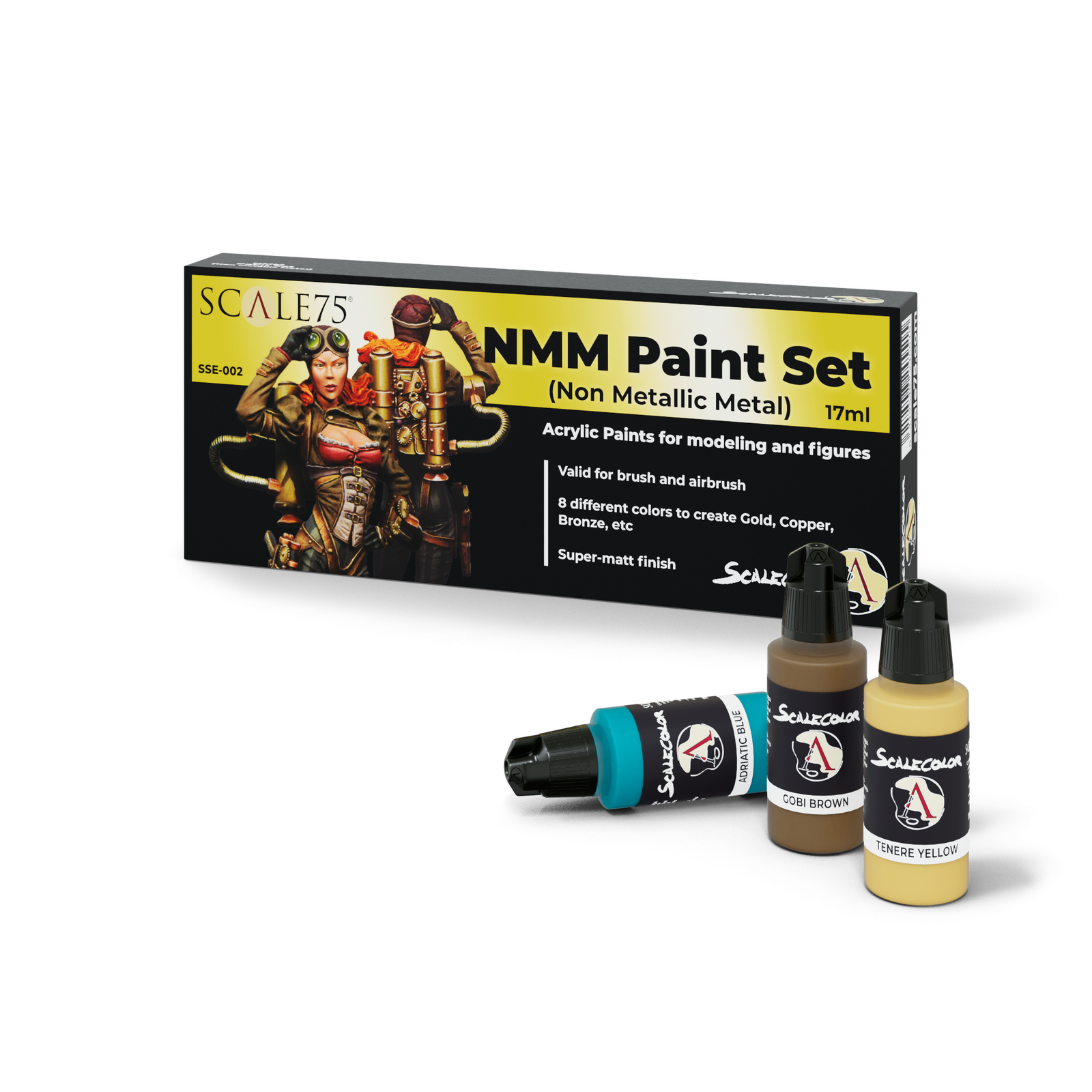 Scale 75 Scalecolor NMM (Gold And Copper) 8 Colour Acrylic Paint Set