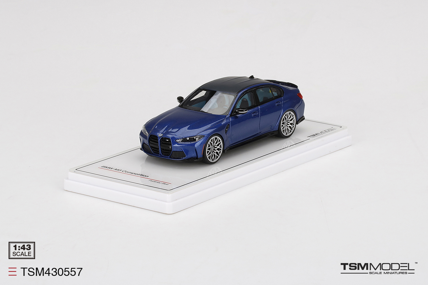 TSM 1/43 BMW M3 Competition (G80) Portimao Blue Metalic - TrueScale ...