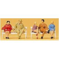 Preiser HO Seated People On Benches 21-14101