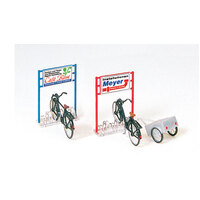 Preiser HO Bicycle Stand With Bicycles In Kit 21-17163