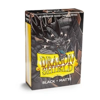 Sleeves - Dragon Shield Japanese- Box 60 - Black MATTE