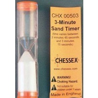 Chessex 00503 3 Minute Sand Timer