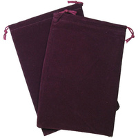 Dice Bag Suedecloth Large Burgundy