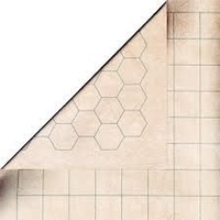 Chessex 96246 Reversible Battlemat 1 Squares and 1 Hexes (23 1/2 x 26)