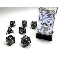Chessex 23078 Translucent Polyhedral Smoke/White 7-Die Set
