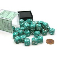 Chessex 27803 Marble 12mm d6 Oxi Copper/White Block