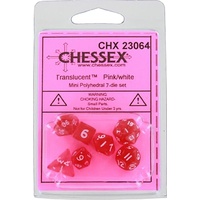 CHX 23064 Transparent Mini Pink/white Set 7