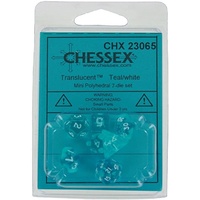 CHX 23065 Transparent Mini Teal/white Set 7