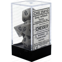 Chessex 25410 Opaque Polyhedral Dark Grey/black 7-Die Set