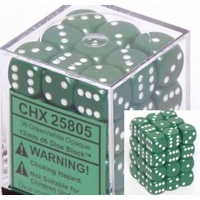 Chessex 25805 Opaque 12mm d6 Green/white
