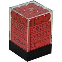 Chessex 25814 Opaque 12mm d6 Red/black