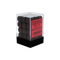 Chessex 25818 Opaque 12mm d6 Black/red