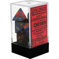 CHX 26429 Gemini Blue-red w/gold 7-Die Set