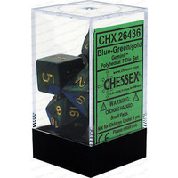 Chessex 26436 Gemini Blue-Green w/gold 7-Die Set