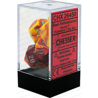 Chessex 26450 Gemini Red-Yellow/Silver 7-die set