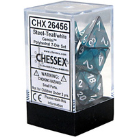 Chessex 26456 Gemini Steel Teal with White (7)
