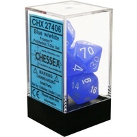 Chessex 27406 Frosted Blue/white 7-Die Set