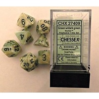 Chessex 27409 Marble Green/Dark Green Set 7