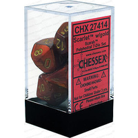 Chessex 27414 Scarab Scarlet /gold 7-Die Set