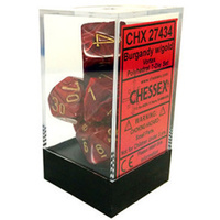 Chessex 27434 Vortex Burgundy/ Gold 7-Die Set
