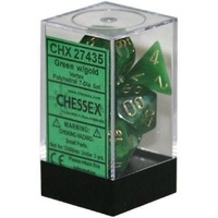 Chessex 27435 Vortex Green/gold 7-Die Set