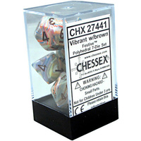 Chessex 27441 Frestive Vibrant/Brown Set 7
