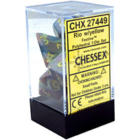 Chessex 27449 Festive Rio/Yellow Set 7