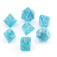 Chessex 27465 Cirrus Aqua/Silver 7-die set