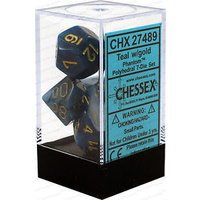 Chessex 27489 Phantom Teal/gold 7-Die Set