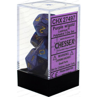 Chessex 27497 Lustrous Purple/gold 7-Die Set