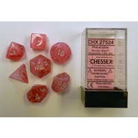 Chessex 27524 Ghostly Glow Pink/Silver Set 7