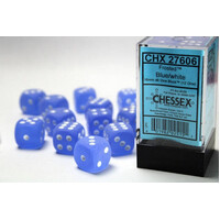 Chessex 16mm D6 Dice Block Frosted Blue/White