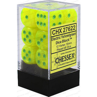 Chessex 27622 Vortex Bright Yellow/Green 16mm Brick 12
