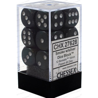 Chessex 27628 Borealis #2 16mm d6 Smoke/silver Block