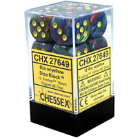 Chessex 27649 Festive Rio/Yellow 16mm Brick 12