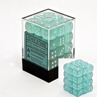 Chessex 27805 Frosted 12mm d6 Teal/white Block