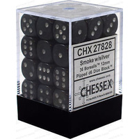 Chessex 27828 Borealis #2 12mm d6 Smoke/silver
