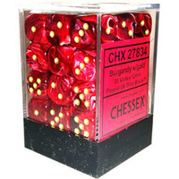 Chessex 27834 Vortex 12mm d6 Burgundy/gold